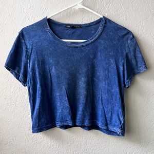 Blue Acid Wash Crop Top